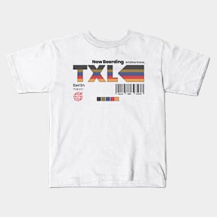 Vintage Berlin TXL Airport Germany Retro Travel Kids T-Shirt